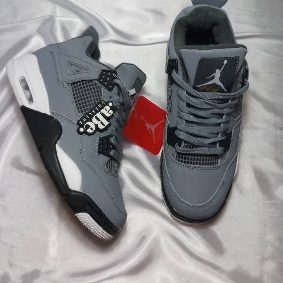 NEW SEPATU NIKE AIR JORDAN 4 RETRO COOL GREY GGI18 . . . .