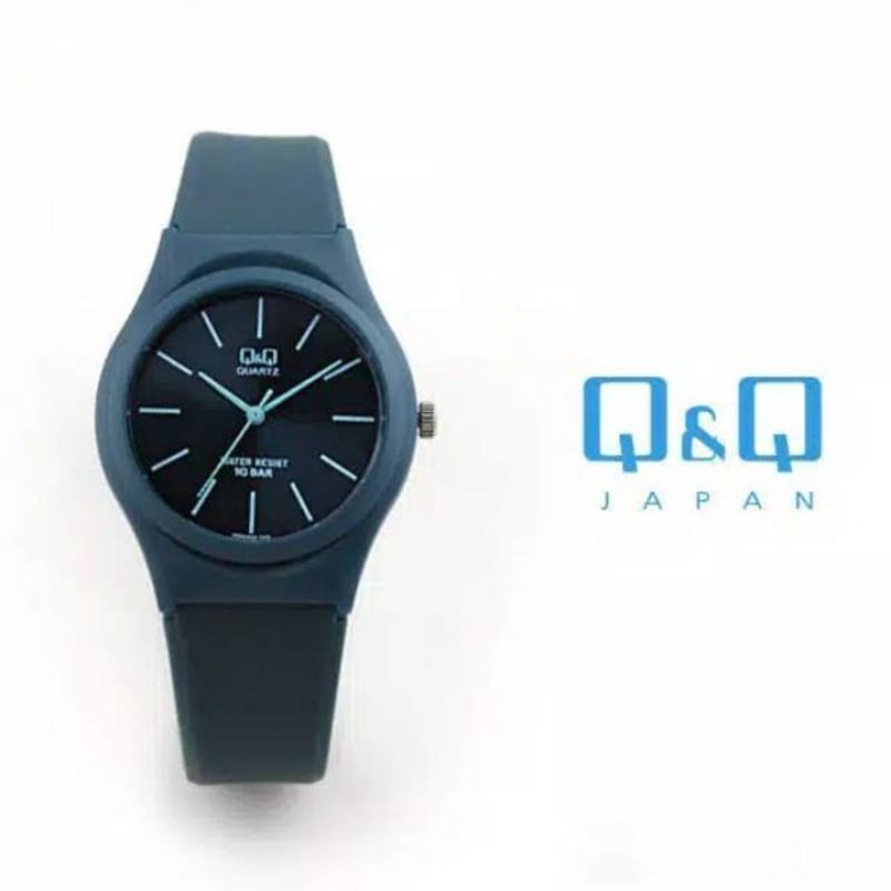 Q&amp;Q Jam Tangan Wanita Analog Karet Rubber - VQ86 VQ86J Tahan Air 10 BAR