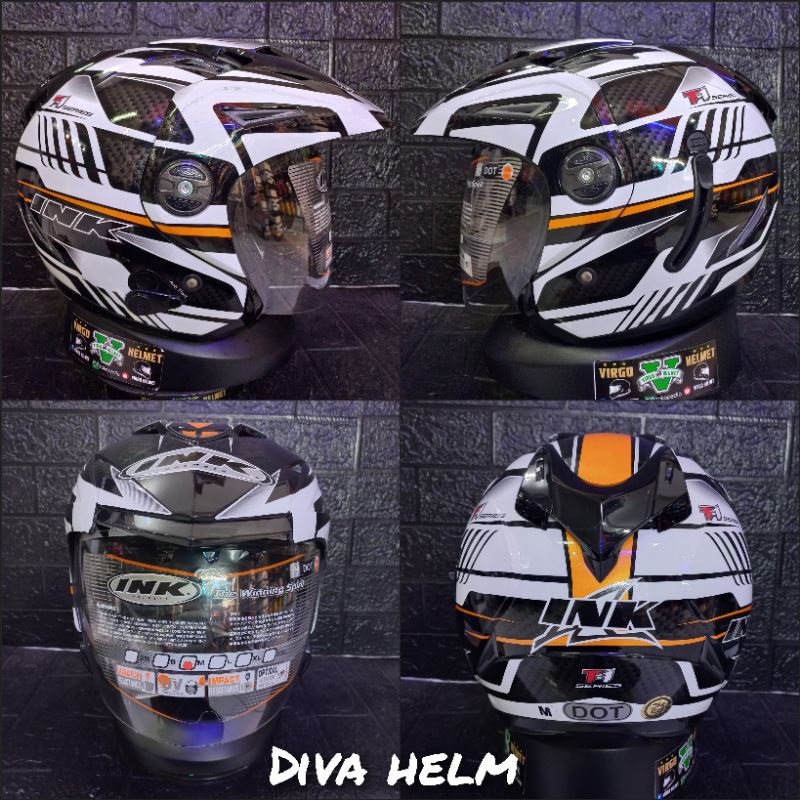 HELM INK T1 #4 BLACK WHITE BUMBLE BEE