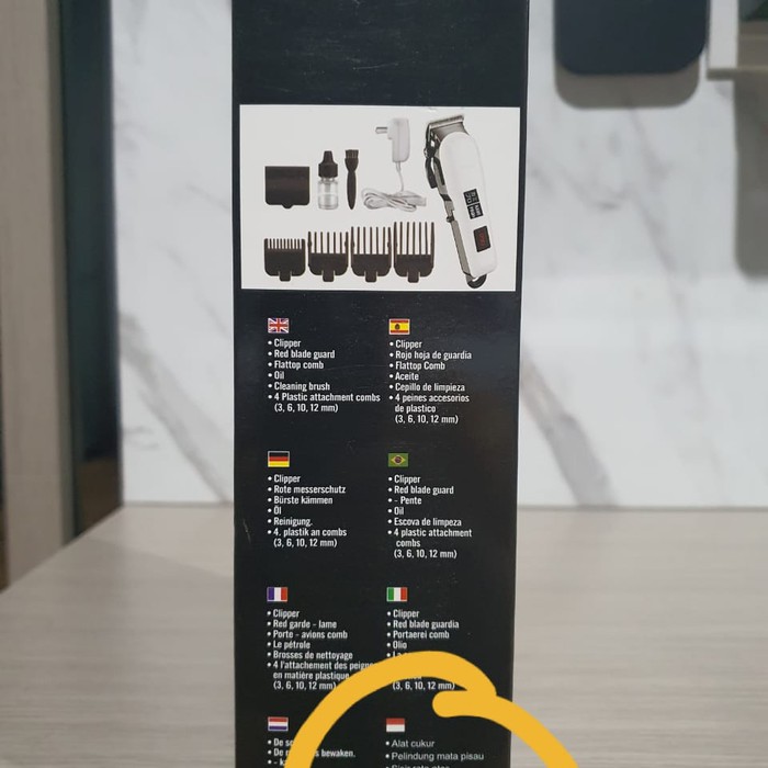 Alat Cukur Rambut Elektrik KAMIPRO KM-909 Pro Hair Clipper Cas KM 909 LED - Alat Potong Rambut Cas dengan pilihan ketebalan