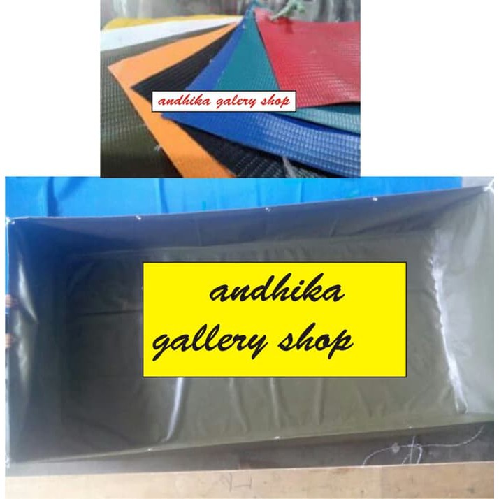 Terpal kolam ikan / kolam terpal 2x2x1m /  terpal ikan kotak / terpal lele / terpal kolam lele kotak