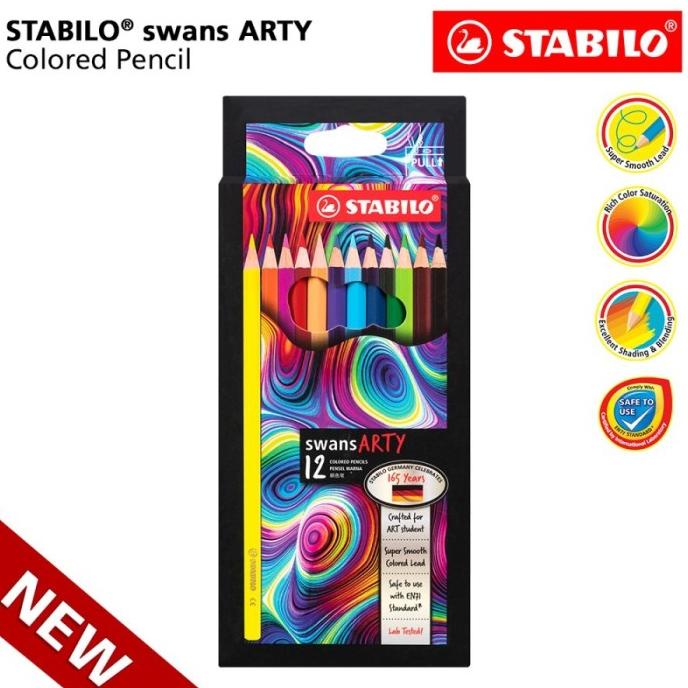 

Pensil Warna Stabilo Swans Arty 12 Warna
