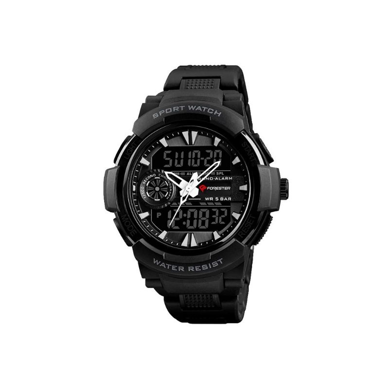 Jam Tangan Digital Analog Forester JTF 1015 Black - Jam Forester