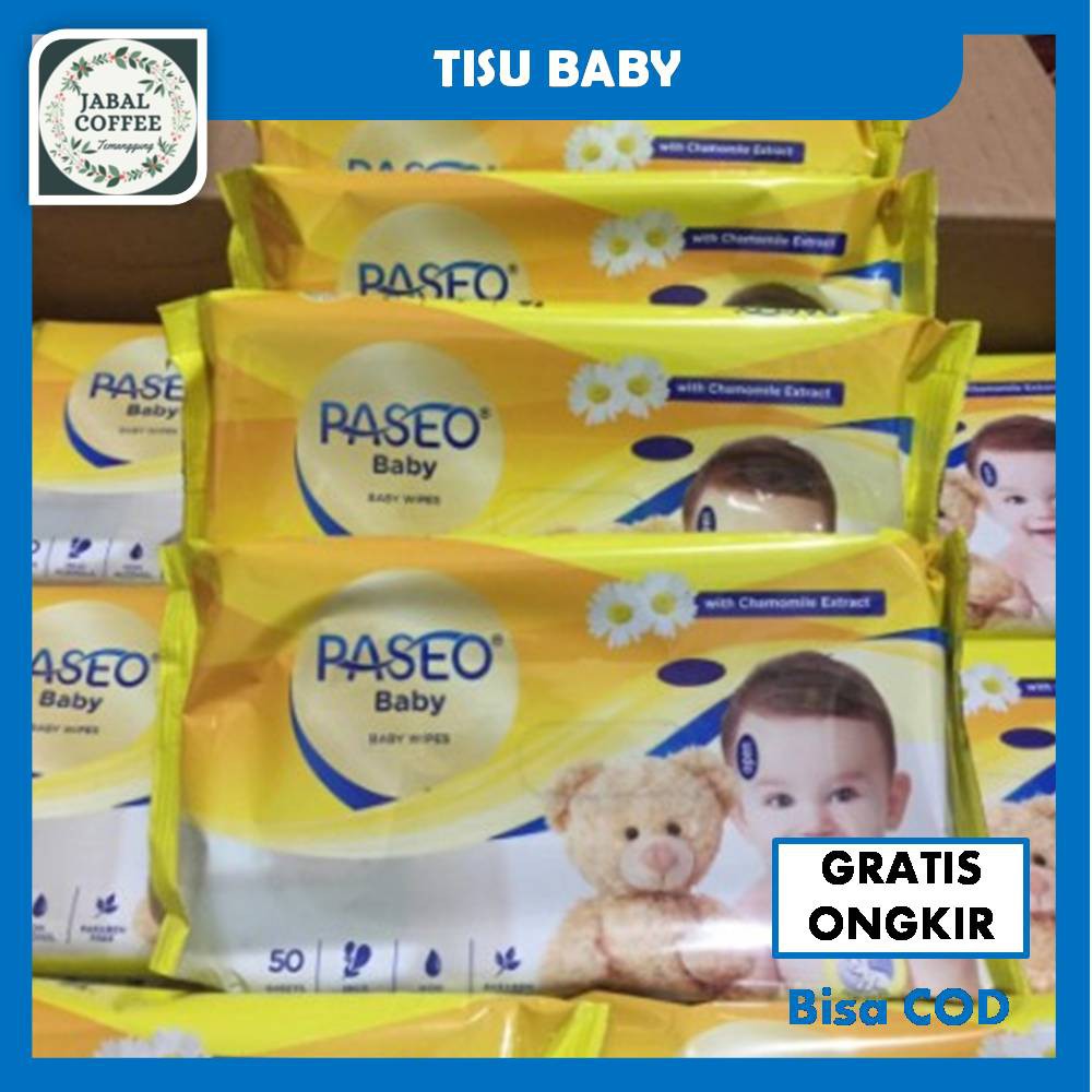 Tisu Basah Paseo Baby Wipes Tissue Murah 50 Sheets / Paseo Baby Wipes / Tisu Basah Bayi J63