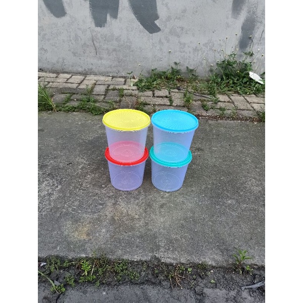 Toples Kerupuk Bulat Stoples Minimalis 1,3, Liter Twinpan PUTIH