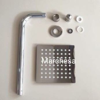 Wall Shower Head Kotak 002 Full Stainless Ukuran 6 inchi (15cmX15cm)