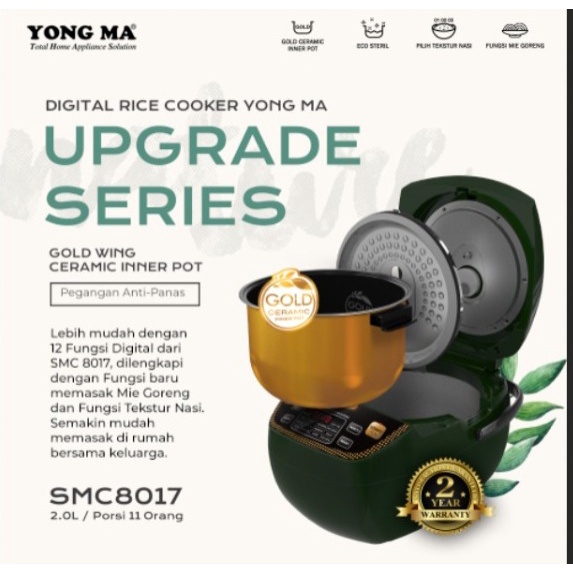 Rice Cooker Magic Com Digital Yong Ma YongMa 2 Liter SMC 8017 / SMC 8017 N /SMC8017 Upgrade Series