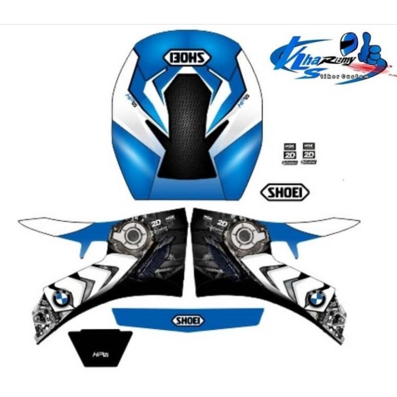 Decal helm full face SHOEI all size