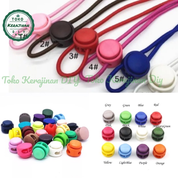 [ 50 pcs ] Stoper Klakson Tali Masker Warna Doff 2 Lubang