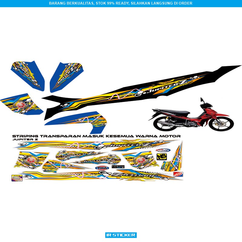 STRIPING JUPITER Z TRANSPARAN LIST VARIASI MOTHAI THAILAND SPARK YAMAHA JUPITER Z DISEN TERLARIS 1