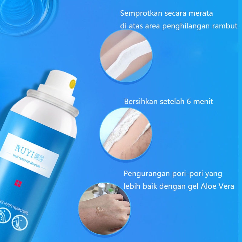 krim penghilang bulu penghilang bulu permanen penghilang bulu ketiak 150g Unisex Spray Penghilang Bulu Halus Nyaman Menghilangkan Bulu Dengan Lembut