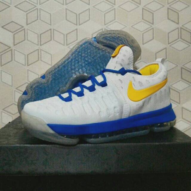 NIKE KD 9 -  WHITE BLUE YELLOW