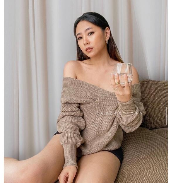 ♥ Irene Sabrina Sweater Premium / Sweater Wanita / Knit Top Wanita / Sabrina Top ◙