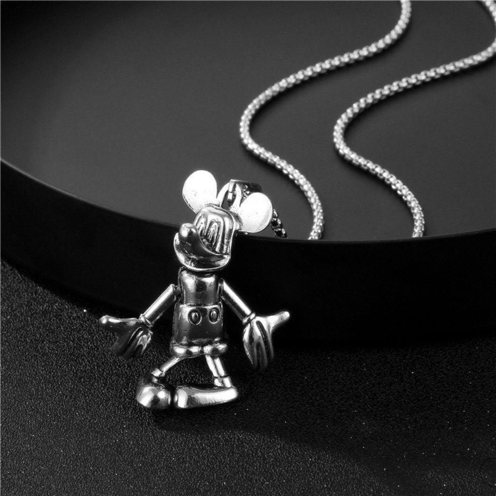 Mxbeauty Liontin Kalung Fashion Kartun Bergerak Rantai Klavikula Mickey Mouse Berkualitas Tinggi