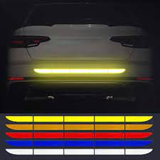 Stiker 3D Reflector Bumper Belakang Mobil Sticker Reflektor Set Isi 5