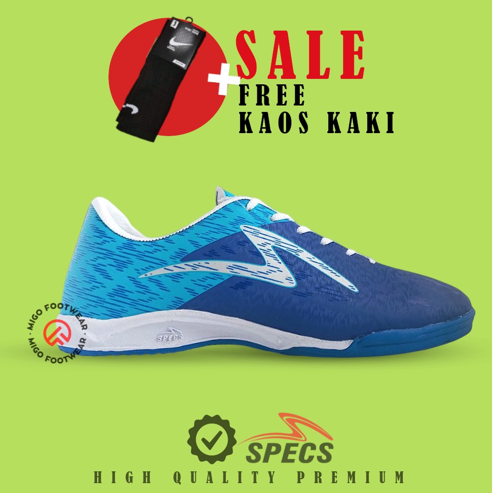 Sepatu Futsal Specs Accelerator Alpha Pro In Garuda Attack BNIB HIGH QUALITY PREMIUM MERAH BIRU PERA