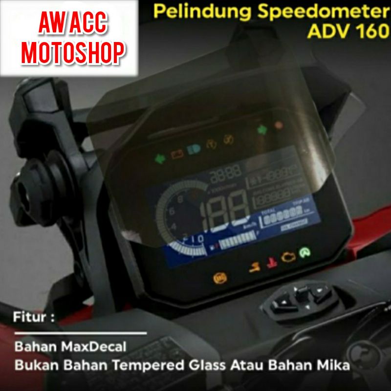 Stiker antigores spidometer ADV 160 Transparan