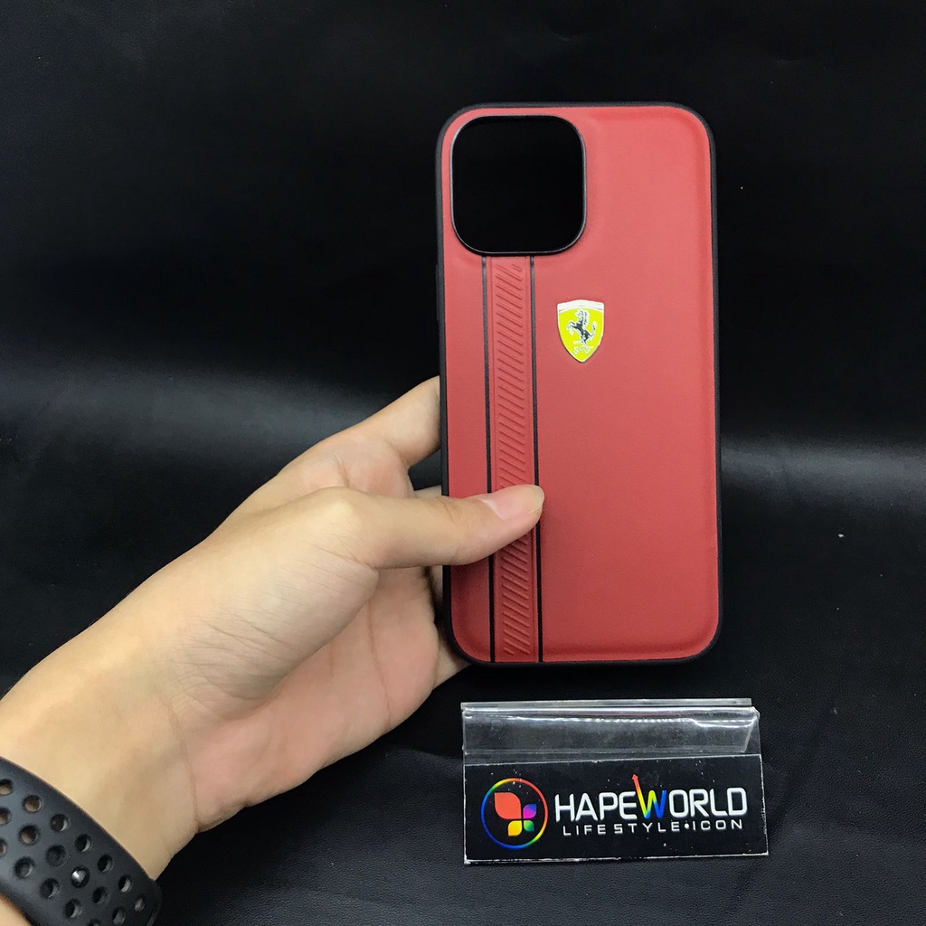 PREMIUM CASE SCUDERIA FERRARI LTR DBS LN IPHONE 13 PRO MAX RED-PREMIUM