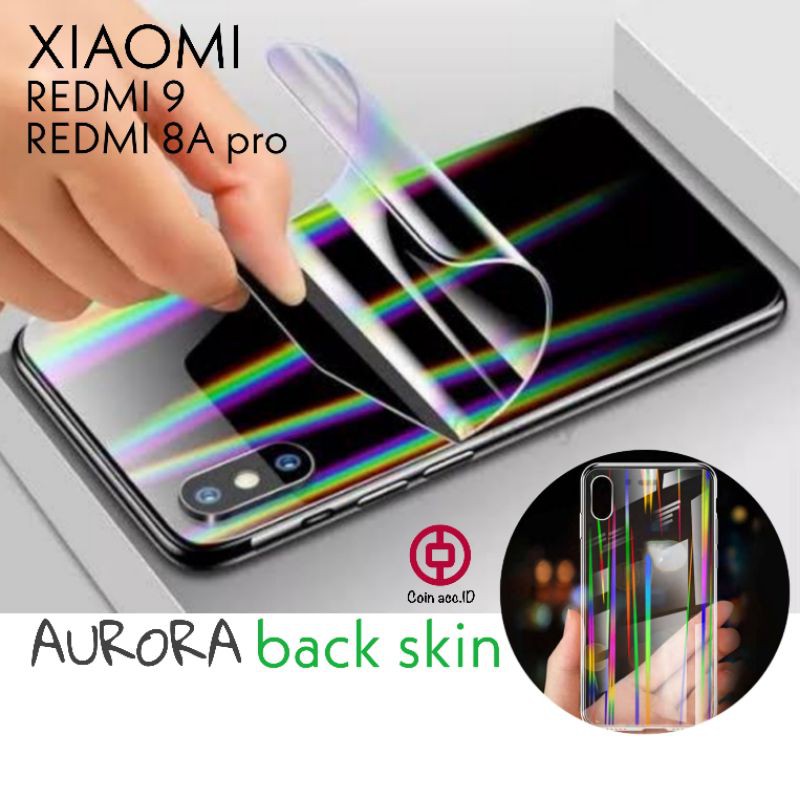 Garskin/SKIN AURORA REDMI 9 2020 back skin protector pelangi kualitas premium