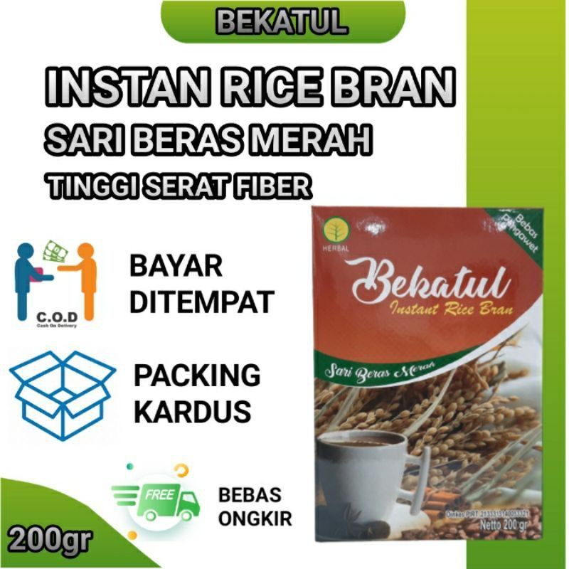 

Bekatul Beras Merah instant rice bran 100% alami