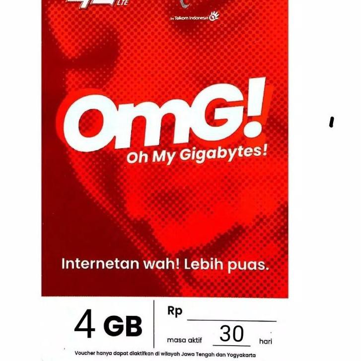 TERLAKU,, VOUCHER TELKOMSEL 4GB JATENG DIY 3282
