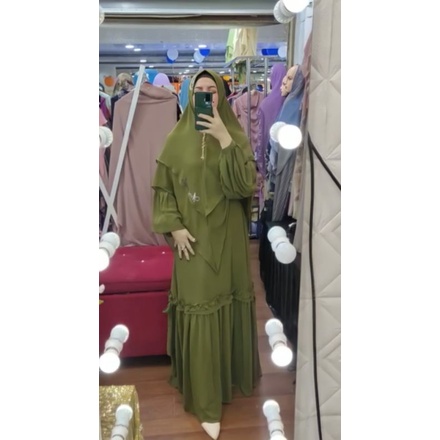 KHANZA SYARI ARMY BY ARSYAKAYLA GAMIS SYARI TERBARU SET SYARI ORIGINAL