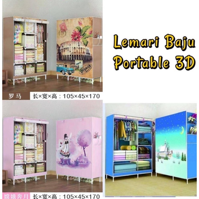 LEMARI BAJU PORTABLE / LEMARI LIPAT