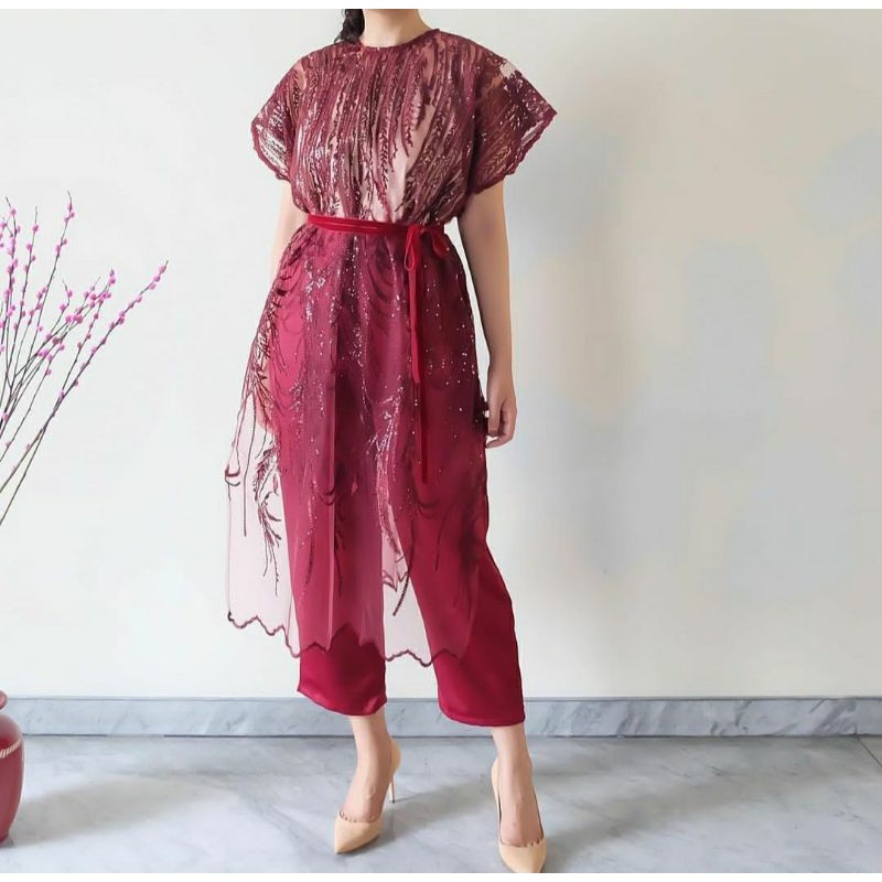 Lubna One Set Pants & Tunik Tile / Setelan Celana &  Tunik Tile Premium - Custom Size