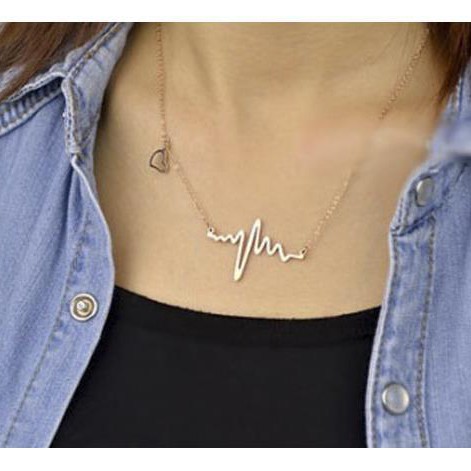 gaya korea Heartbeat Lady Fashion Kalung