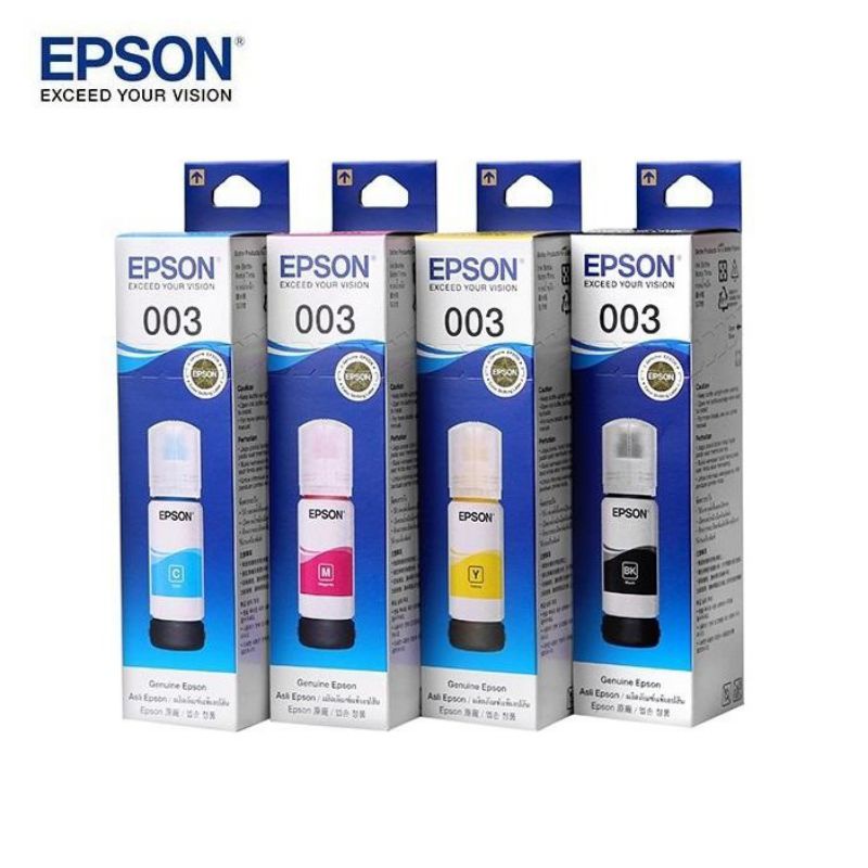 tinta ink epson 003 original REFILL L1110,L3110 L3150,L5190 ,L3101 BLACK / CYAN / MAGENTA / YELLOW