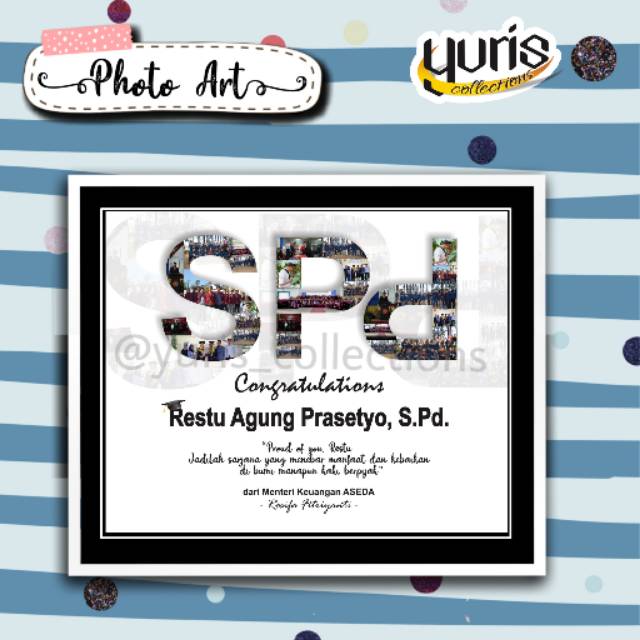 Mosaic Mozaik foto gelar huruf/angka/logo (Desain saja)