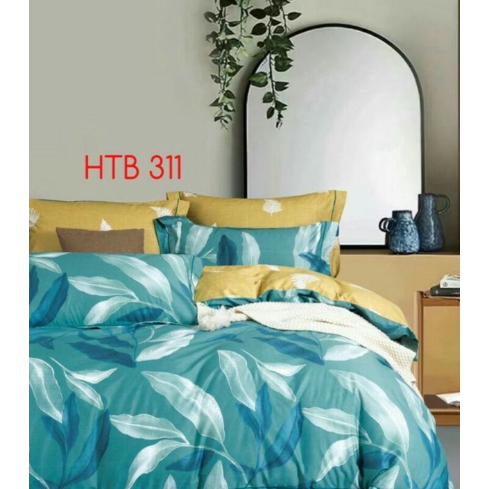 sprei jepang dan bedcover motif daun besar