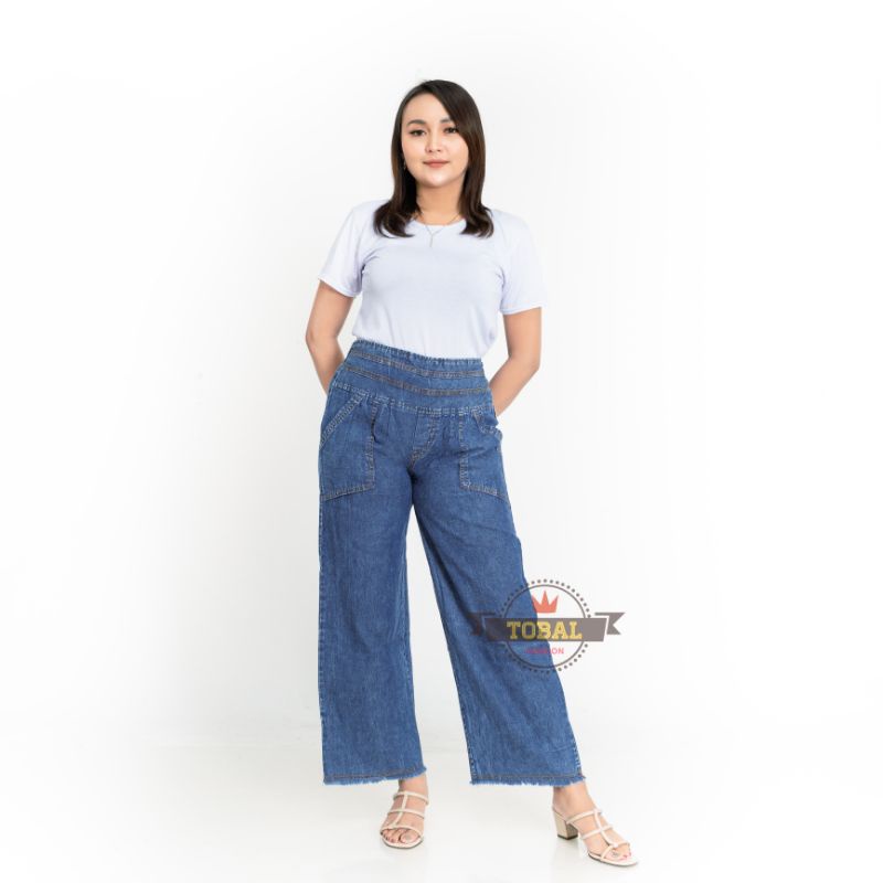 Kulot Jeans, Celana Panjang Wanita , Celana jeans Dewasa 3920