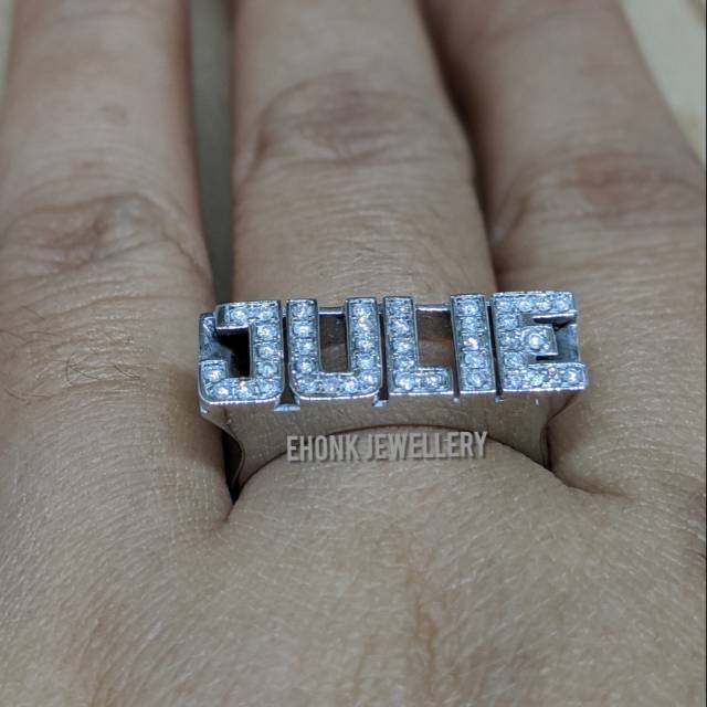 CINCIN EMAS BERLIAN EROPA - CUSTOM NAMA - BERLIAN QUALITY