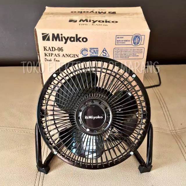 MIYAKO KIPAS ANGIN BESI KAD 06 DESK FAN 6 INCH KIPAS MINI KECIL MEJA KERJA MEJA BELAJAR SEMARANG