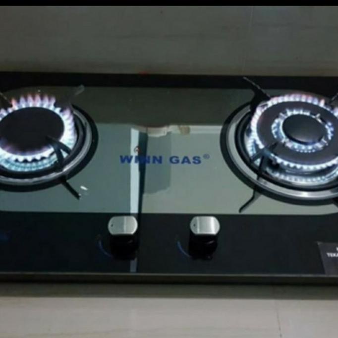 KOMPOR WIN GAS 2 TINGKU SEMI TANAM TEMPERED GLASS KACA WIN GAS W 888 TERBARU4524