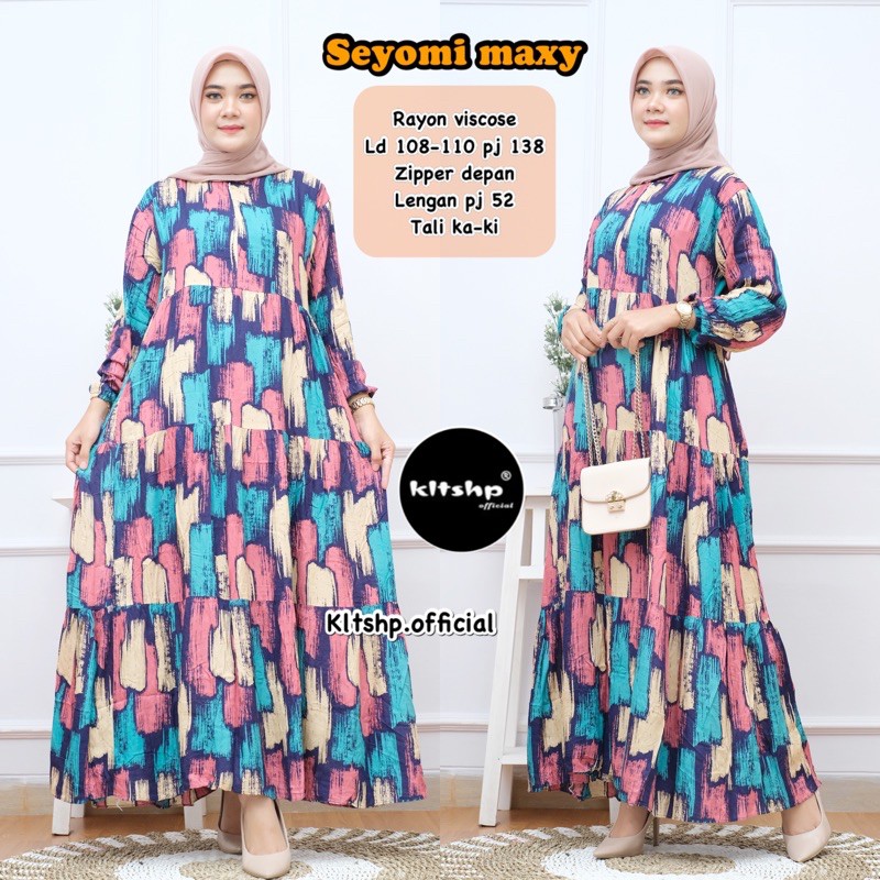 DRESS RAYON / DRESS SYAR’I / GAMIS SYARI / GAMIS PREMIUM-Seyomi dusty
