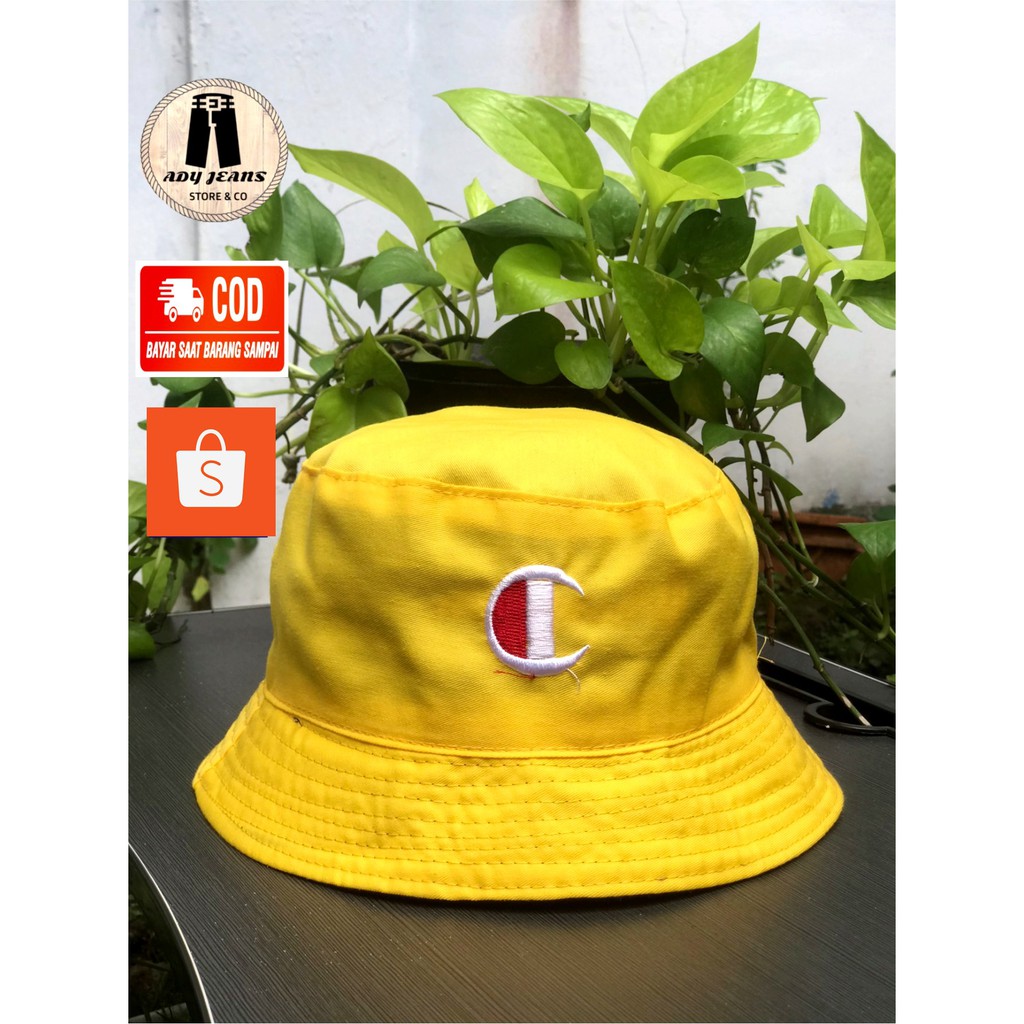 Topi Distro Bucket Bordir Campion Pria / Topi Bucket Bordir Campion Distro Pria