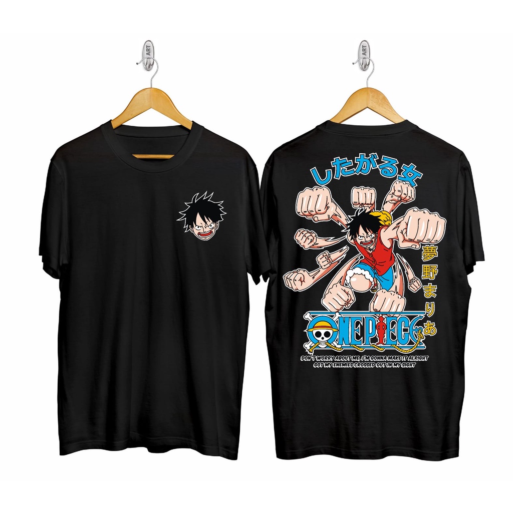 Kaos one piece / kaos tshirt terlris topi jeremi / kaos distro design jepang / kaos unisex / kaos le