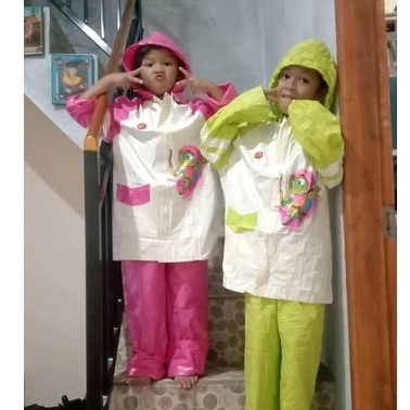 Indoplast Jas Hujan Anak Remaja Star 8-12 Tahun Setelan Jaket Celana