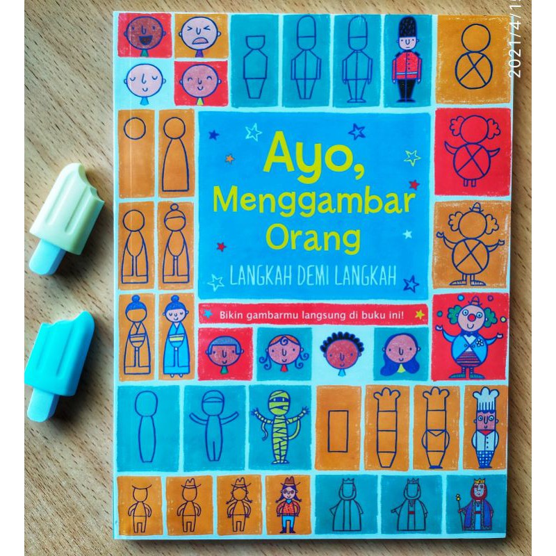 Buku Anak Latihan Ayo Menggambar Orang Langkah Pahlawan Super Tentara Mumi Penjaga Raja Putri