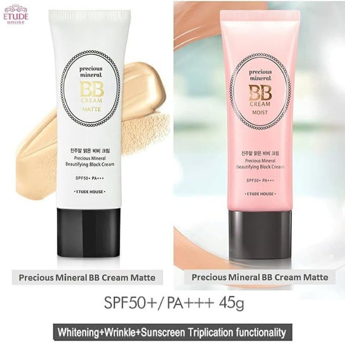 ( murah )  Etude House - Precious Mineral BB Cream Moist / Matte  100%/original/