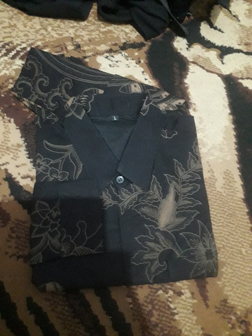 Kemeja Batik Pria Bahan Katun Premium Reguler Fit Prabu E009