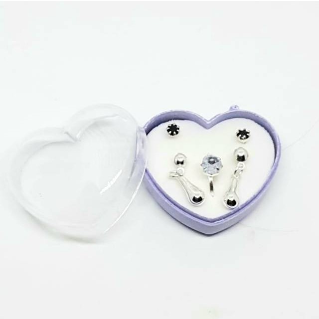 Set Perhiasan Anting dan Cincin Mainan Anak Fashion FREE BOX PGM P33