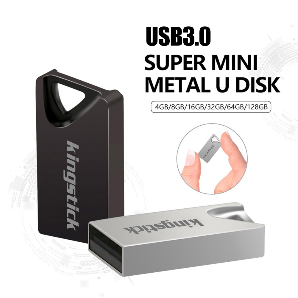 Flash Drive Penyimpanan Data USB 3.0 Kingstick 2-64GB Bahan Metal Untuk PC Laptop