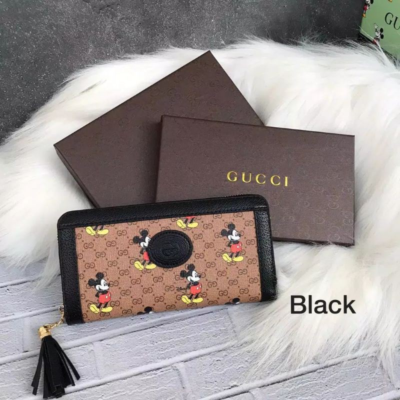 DOMPET GUCCI MICKEY ZIP FREE BOX