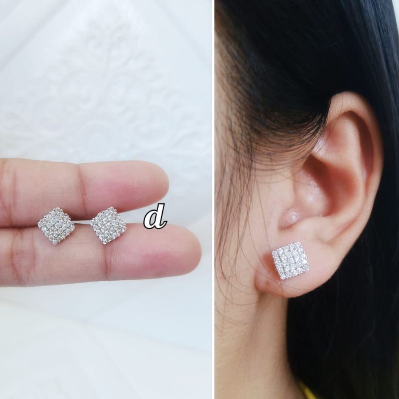 Anting Giwang Titanium Wanita Model Berlian Blink Blink Super Mewah 2