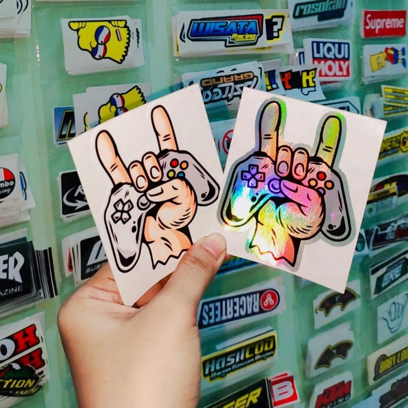 sticker printing ANIMASI TANGAN GAMERS