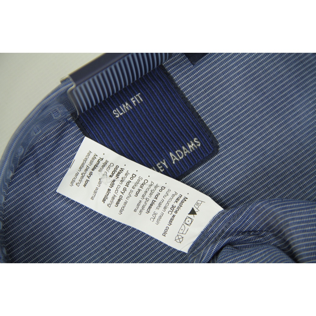 Kemeja Pria Formal Slimfit Stanley Adams Lengan Pendek Biru Motif Salur 06 | Hem Pria Slimfit | Kemeja Kantor | 100% Original brand