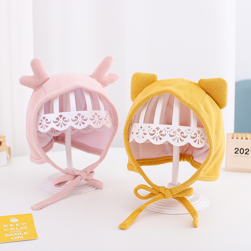 0-3 thn || Topi Bayi Newborn Anak Polos Kupluk Karakter Lucu Emen Anak Impor Catalog JNY JE